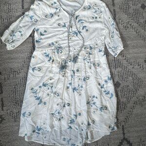 Lovestitch Blue and Cream Floral Dress